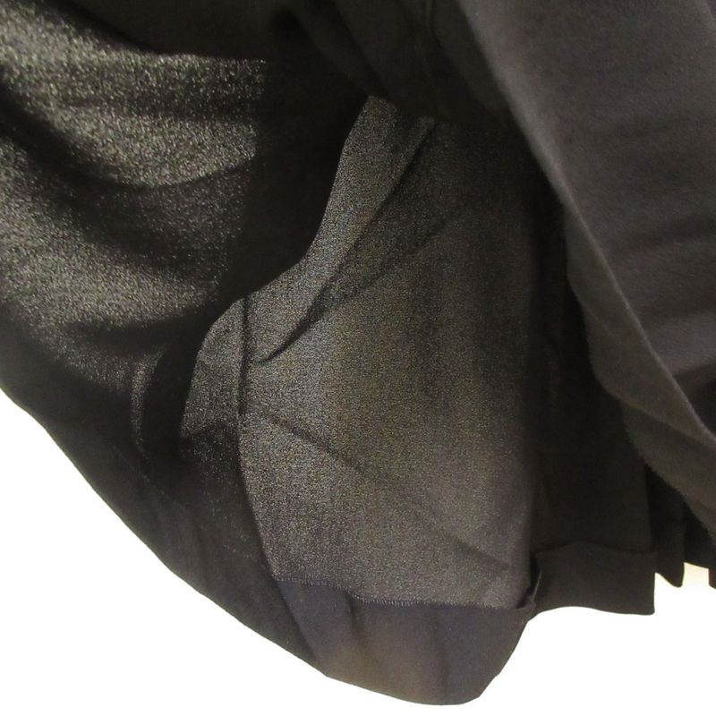 Unused Prada Ruffle Design Stretch Sleeveless Dress P396u Size 38 Black Women's