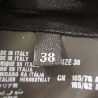 Unused Prada Ruffle Design Stretch Sleeveless Dress P396u Size 38 Black Women's