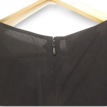 Unused Prada Ruffle Design Stretch Sleeveless Dress P396u Size 38 Black Women's