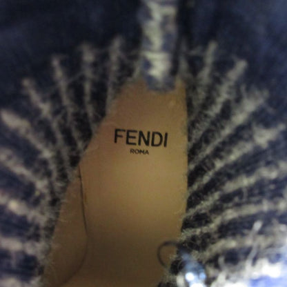 Fendi Rockoko Rococo Knit Velour Sock Boots Short Boots Size 36 Approx 23cm