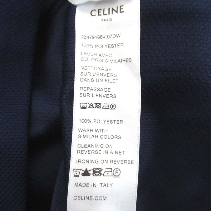 Celine Easy Waist Sideline Knit Miniskirt 2z479186v XS Size Navy And Off White