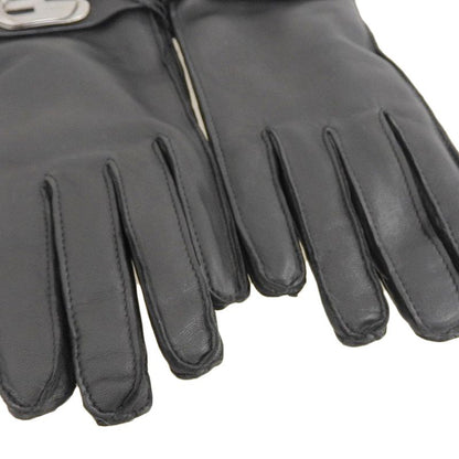 Unused Deadstock Gucci Tom Ford Period Logo Hardware Leather Gloves 7 Black