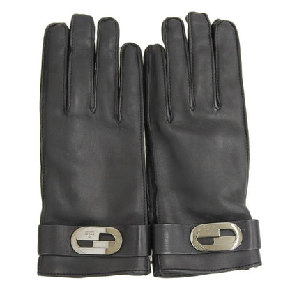 Unused Deadstock Gucci Tom Ford Period Logo Hardware Leather Gloves 7 Black
