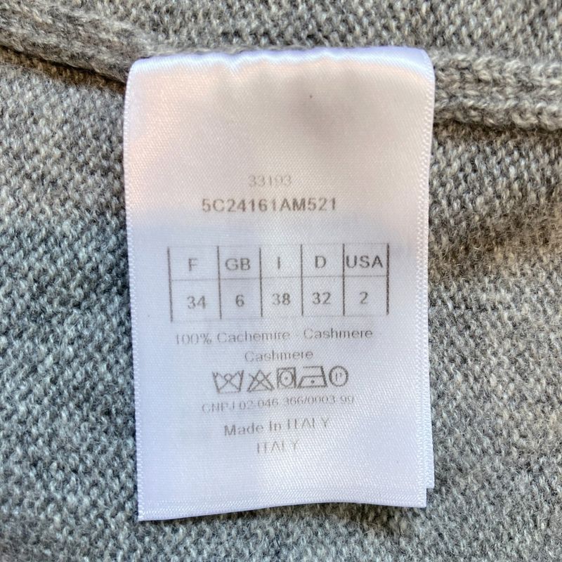 Christian DIOR Raf Simons Period CD Logo Hardware 100% Cashmere Knit Cardigan