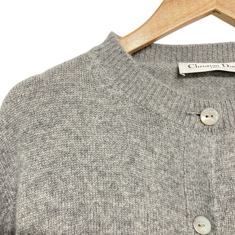Christian DIOR Raf Simons Period CD Logo Hardware 100% Cashmere Knit Cardigan