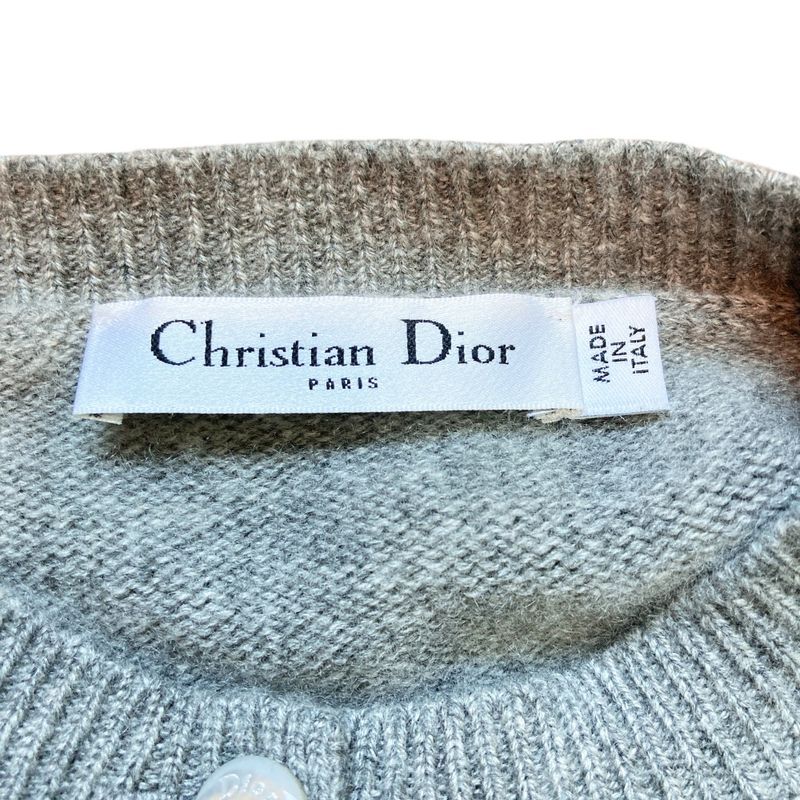 Christian DIOR Raf Simons Period CD Logo Hardware 100% Cashmere Knit Cardigan