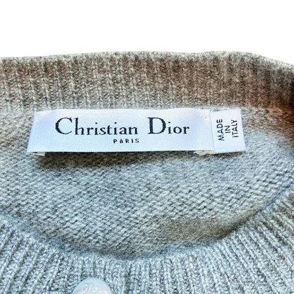 Christian DIOR Raf Simons Period CD Logo Hardware 100% Cashmere Knit Cardigan