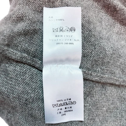 Christian DIOR Raf Simons Period CD Logo Hardware 100% Cashmere Knit Cardigan