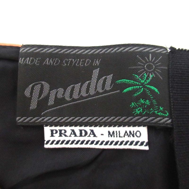 Prada Flower Print Sleeveless Above-knee Length Dress Size 38 Light Orange And