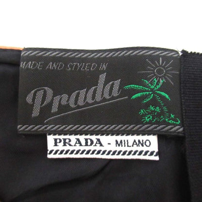 Prada Flower Print Sleeveless Above-knee Length Dress Size 38 Light Orange And