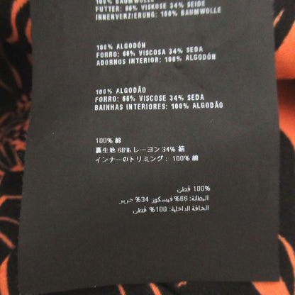 Prada Flower Print Sleeveless Above-knee Length Dress Size 38 Light Orange And