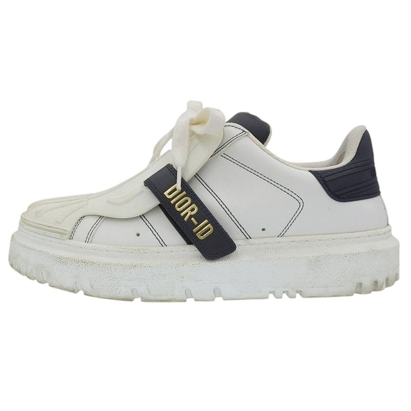 Good Christian Dior-id Low Cut Sneakers 37 1/2 Approx 24.5cm (9.65in) White