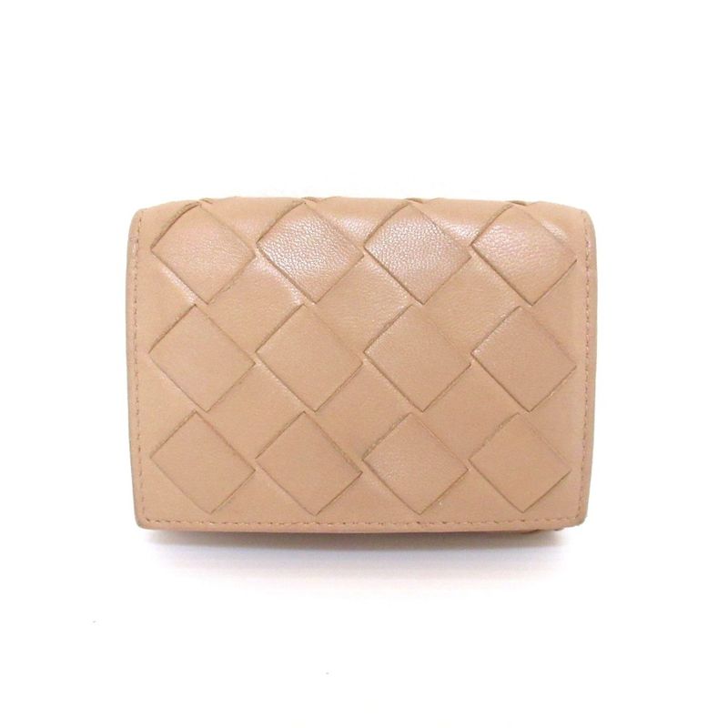 Good Bottega Veneta Intrecciato Leather Tiny Trifold Wallet Compact Wallet