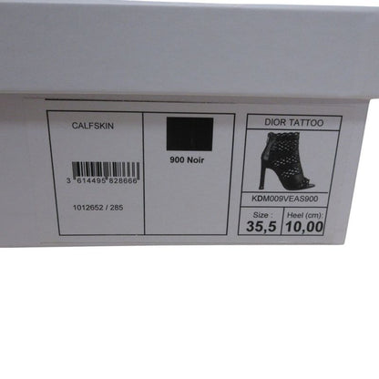 Christian Dior Tattoo Cutwork Open Toe Leather Booties Sandals 35 1/2D Equivalen