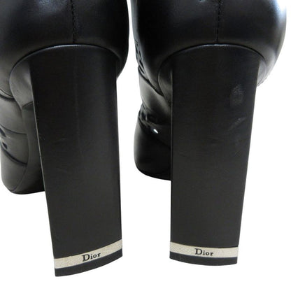 Christian Dior Tattoo Cutwork Open Toe Leather Booties Sandals 35 1/2D Equivalen