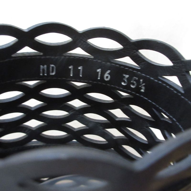 Christian Dior Tattoo Cutwork Open Toe Leather Booties Sandals 35 1/2D Equivalen