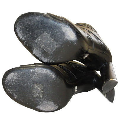 Christian Dior Tattoo Cutwork Open Toe Leather Booties Sandals 35 1/2D Equivalen