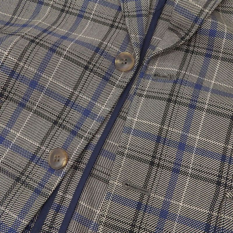 Gucci Checkered Mohair Blend Tailored Jacket Size 44r Beige and Navy Men's Used