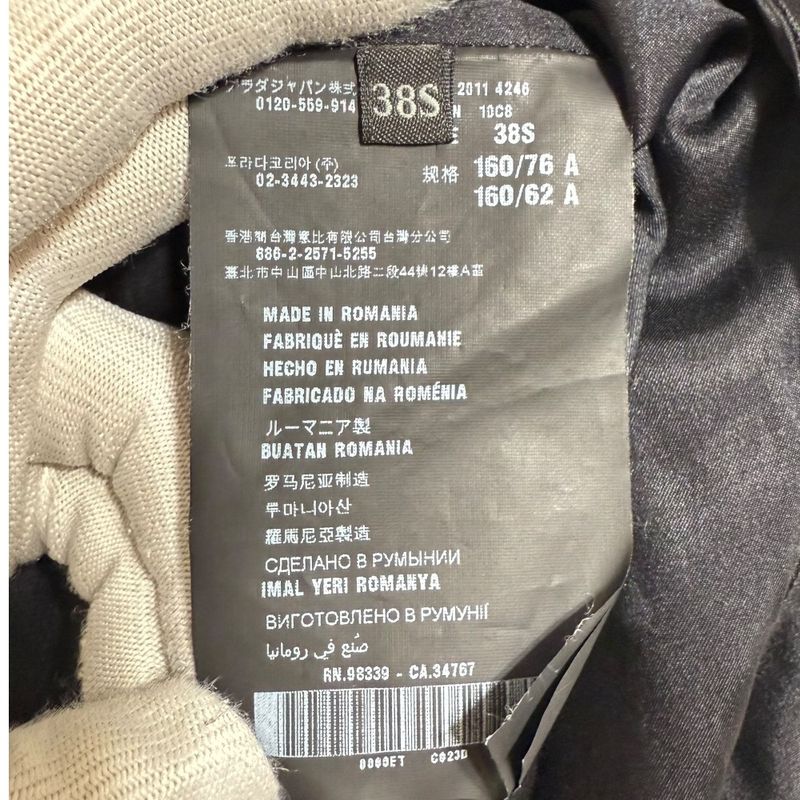 Prada Lip Print Knee Length Sleeveless Dress 38s Black Women's Used