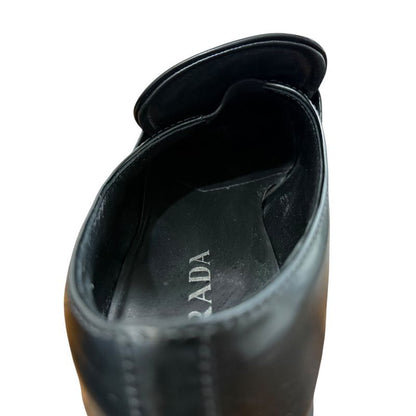 Good Prada Leather Loafer Dnc725 Size 39 25.5cm (10.04in) Equivalent Black
