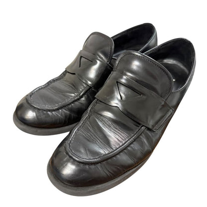 Good Prada Leather Loafer Dnc725 Size 39 25.5cm (10.04in) Equivalent Black