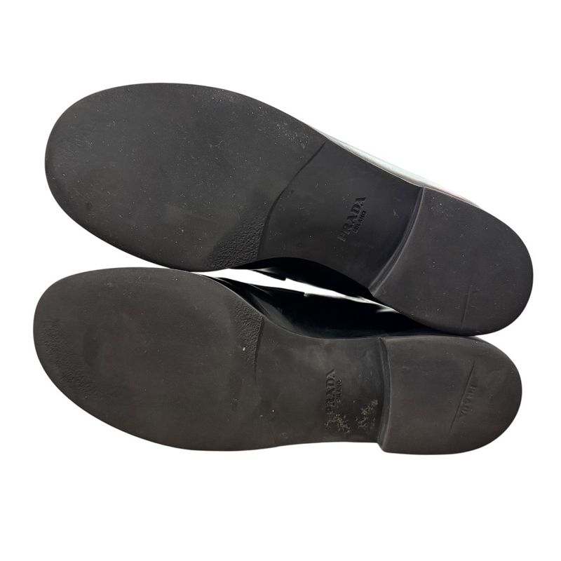 Good Prada Leather Loafer Dnc725 Size 39 25.5cm (10.04in) Equivalent Black