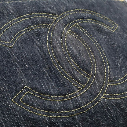 Chanel Spark Ring Denim Coco Mark Shoulder Bag Messenger Bag Indigo Blue Gold