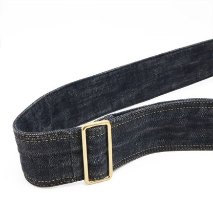 Chanel Spark Ring Denim Coco Mark Shoulder Bag Messenger Bag Indigo Blue Gold