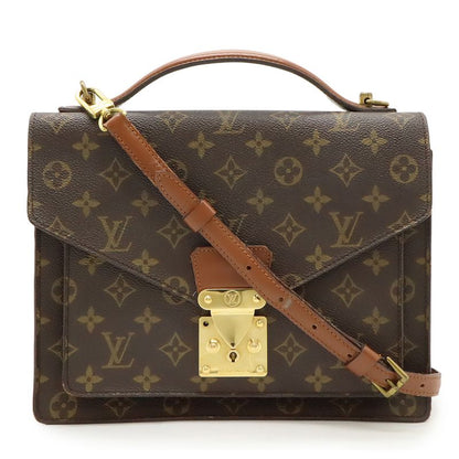 Louis Vuitton Monogram Monceau 28 Second Bag Handbag Business Bag 2WAY Shoulder