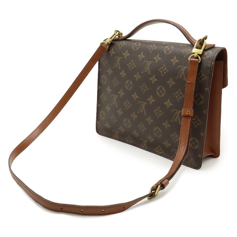 Louis Vuitton Monogram Monceau 28 Second Bag Handbag Business Bag 2WAY Shoulder