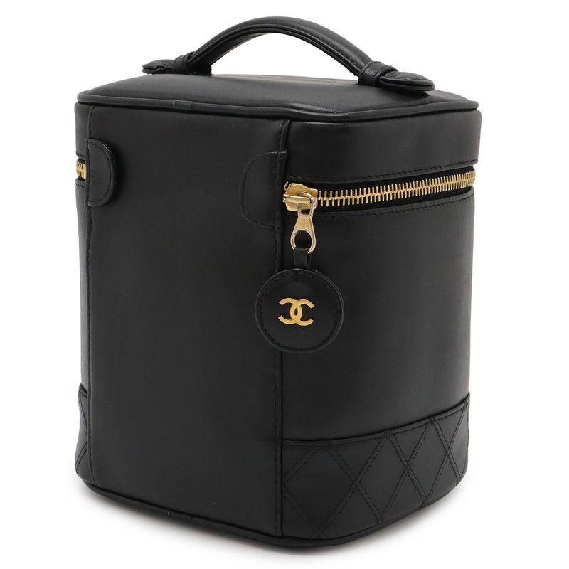 Chanel Bicolore Coco Mark Vanity Bag Handbag Cosmetic Pouch Cosmetic Pouch