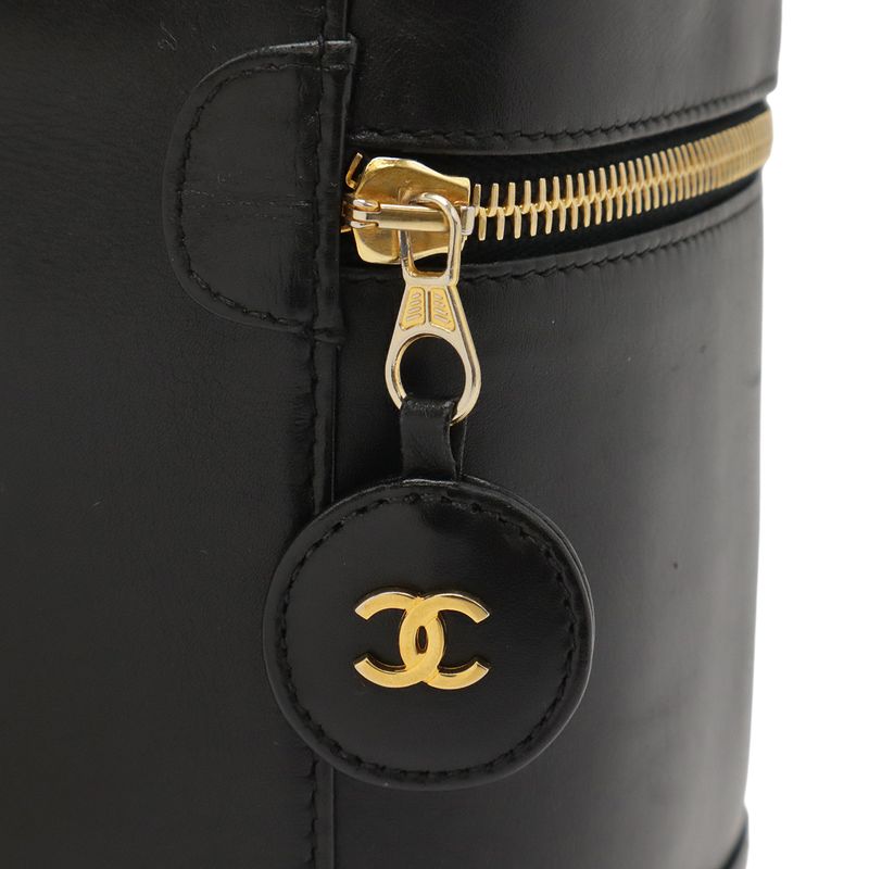 Chanel Bicolore Coco Mark Vanity Bag Handbag Cosmetic Pouch Cosmetic Pouch