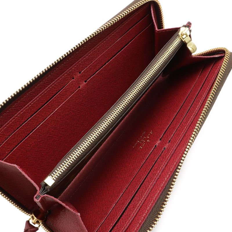 Louis Vuitton Monogram Portefeuille Clemence Round Zipper Long Wallet Fuchsia