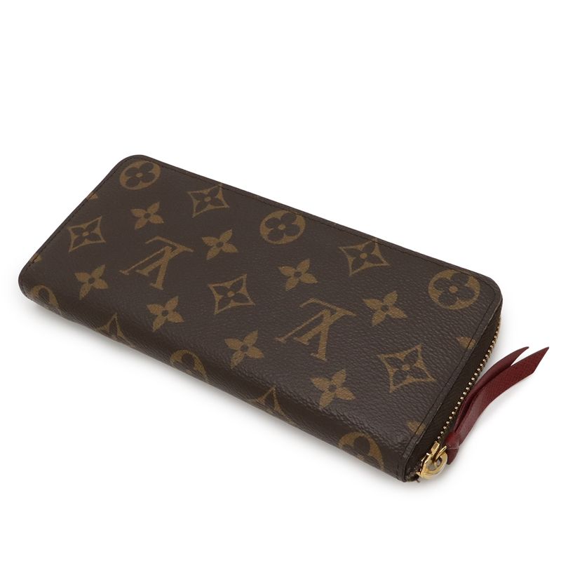 Louis Vuitton Monogram Portefeuille Clemence Round Zipper Long Wallet Fuchsia
