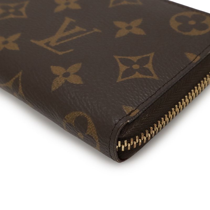 Louis Vuitton Monogram Portefeuille Clemence Round Zipper Long Wallet Fuchsia