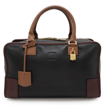 Loewe Amazona 36 Anagram Handbag Mini Boston Bag Handbag Leather Black Brown