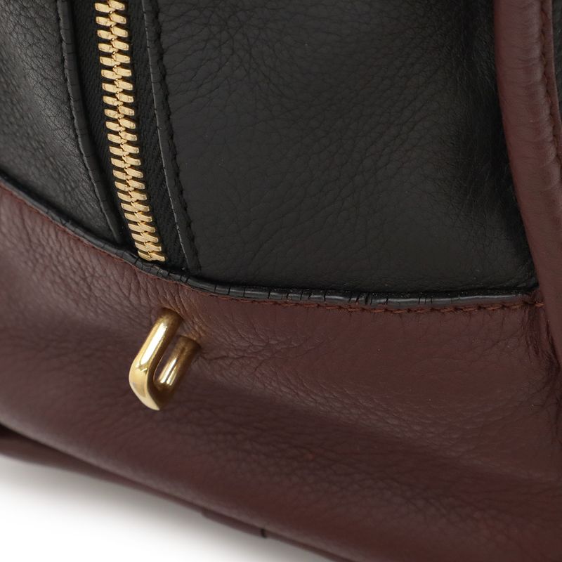 Loewe Amazona 36 Anagram Handbag Mini Boston Bag Handbag Leather Black Brown