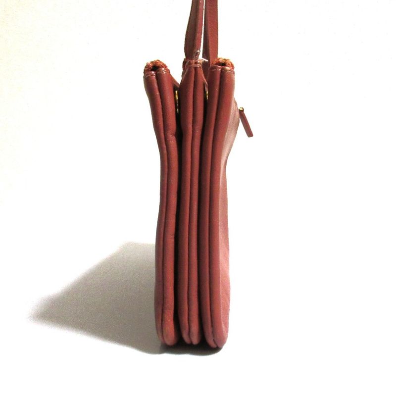 Good Celine Trio Small Shoulder Bag Pink Brown Ladies Used