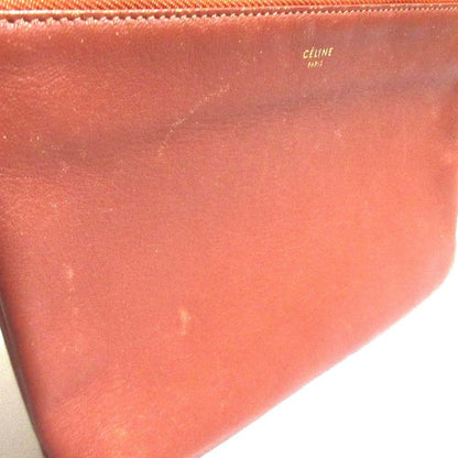 Good Celine Trio Small Shoulder Bag Pink Brown Ladies Used