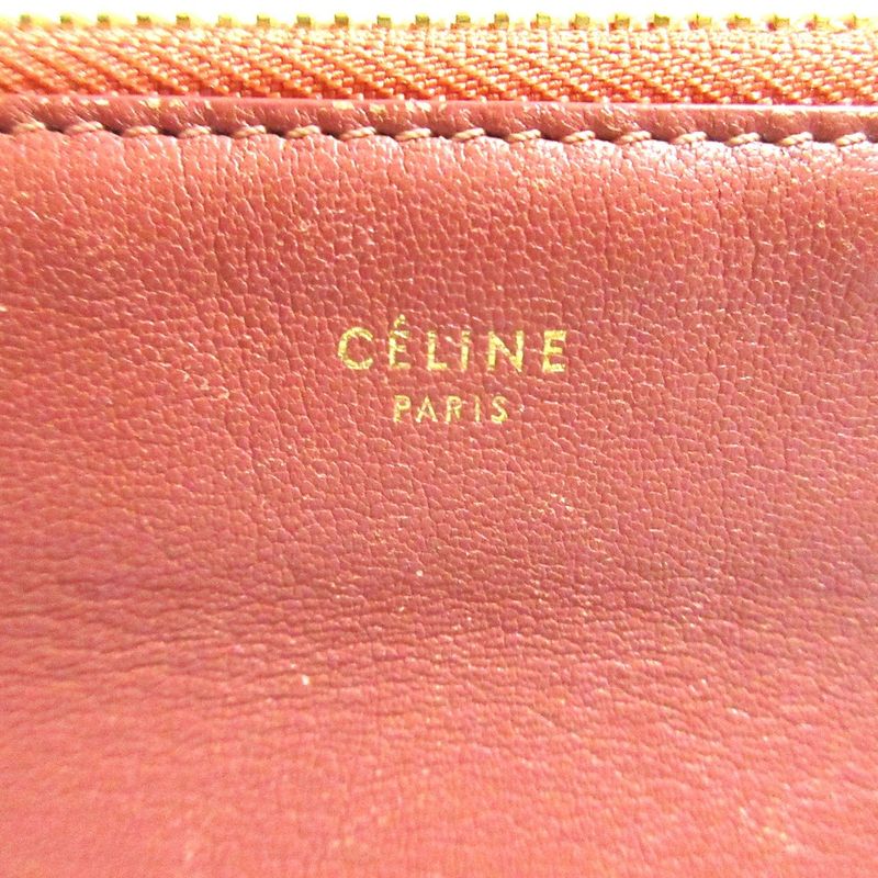 Good Celine Trio Small Shoulder Bag Pink Brown Ladies Used