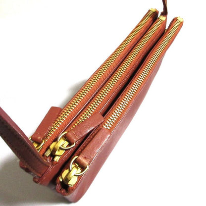 Good Celine Trio Small Shoulder Bag Pink Brown Ladies Used