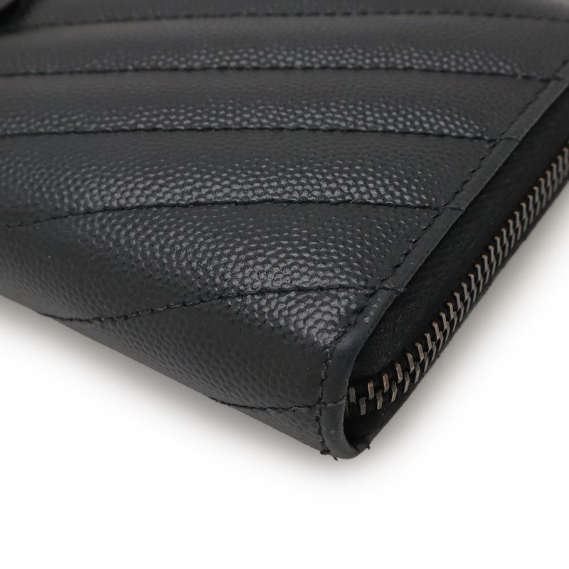 Saint Laurent Paris YSL Yves Saint Laurent Monogram Round Zipper Long Wallet
