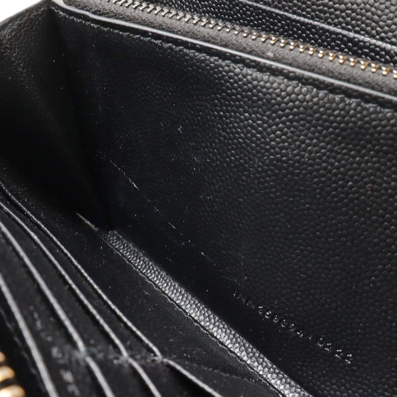 Saint Laurent Paris YSL Yves Saint Laurent Monogram Round Zipper Long Wallet