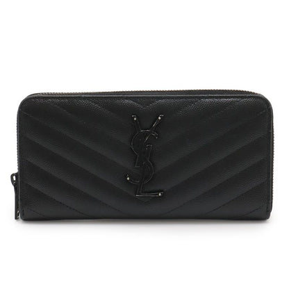 Saint Laurent Paris YSL Yves Saint Laurent Monogram Round Zipper Long Wallet