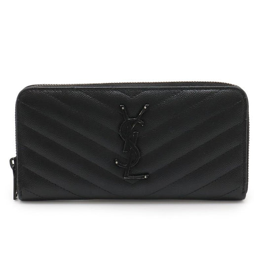 Saint Laurent Paris YSL Yves Saint Laurent Monogram Round Zipper Long Wallet