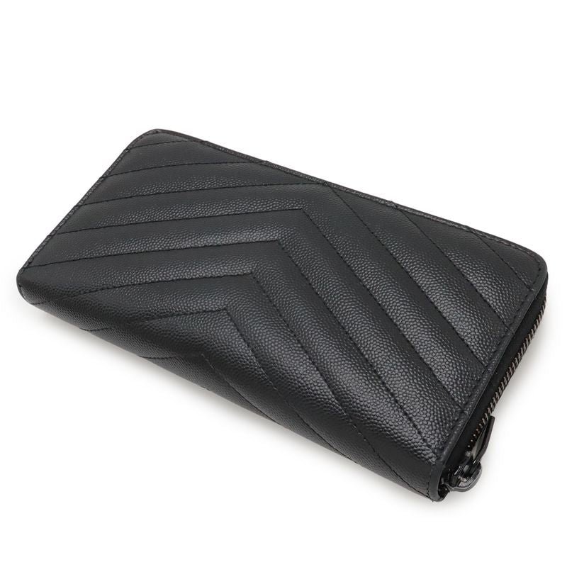 Saint Laurent Paris YSL Yves Saint Laurent Monogram Round Zipper Long Wallet