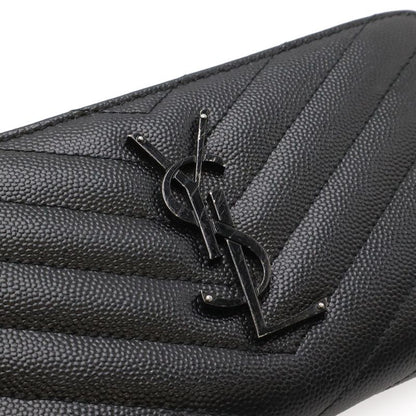 Saint Laurent Paris YSL Yves Saint Laurent Monogram Round Zipper Long Wallet