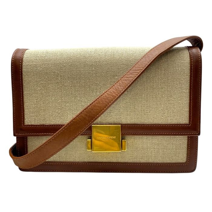 Saint Laurent Paris Belle Chasse Shoulder Bag Shoulder Bag Logo Leather Canvas