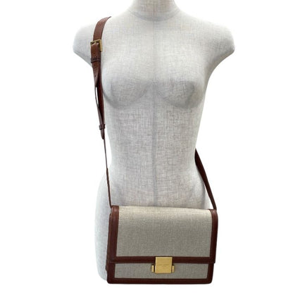 Saint Laurent Paris Belle Chasse Shoulder Bag Shoulder Bag Logo Leather Canvas