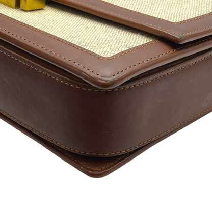 Saint Laurent Paris Belle Chasse Shoulder Bag Shoulder Bag Logo Leather Canvas